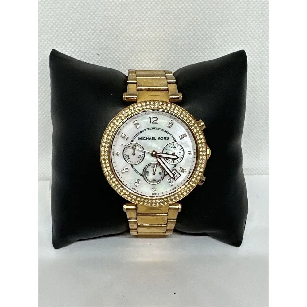 Michael Kors Parker MK5491 Women's Gold Stainless Steel Analog Dial Watch NUL35